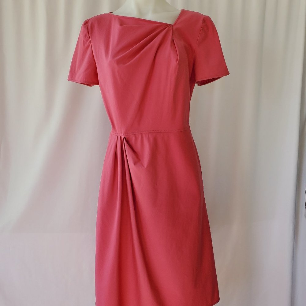 VALENTINO Technocouture pink pleated dress
